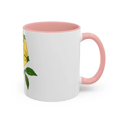 Golden Rose Badge - Accent Coffee Mug - Go Mug Yourself