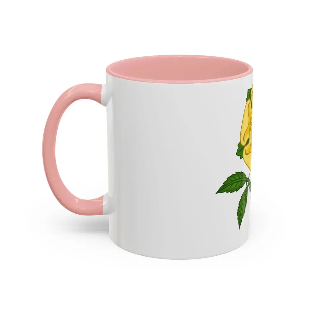 Golden Rose Badge - Accent Coffee Mug - Go Mug Yourself