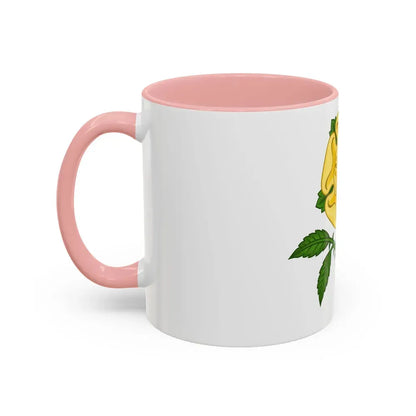 Golden Rose Badge - Accent Coffee Mug - Go Mug Yourself