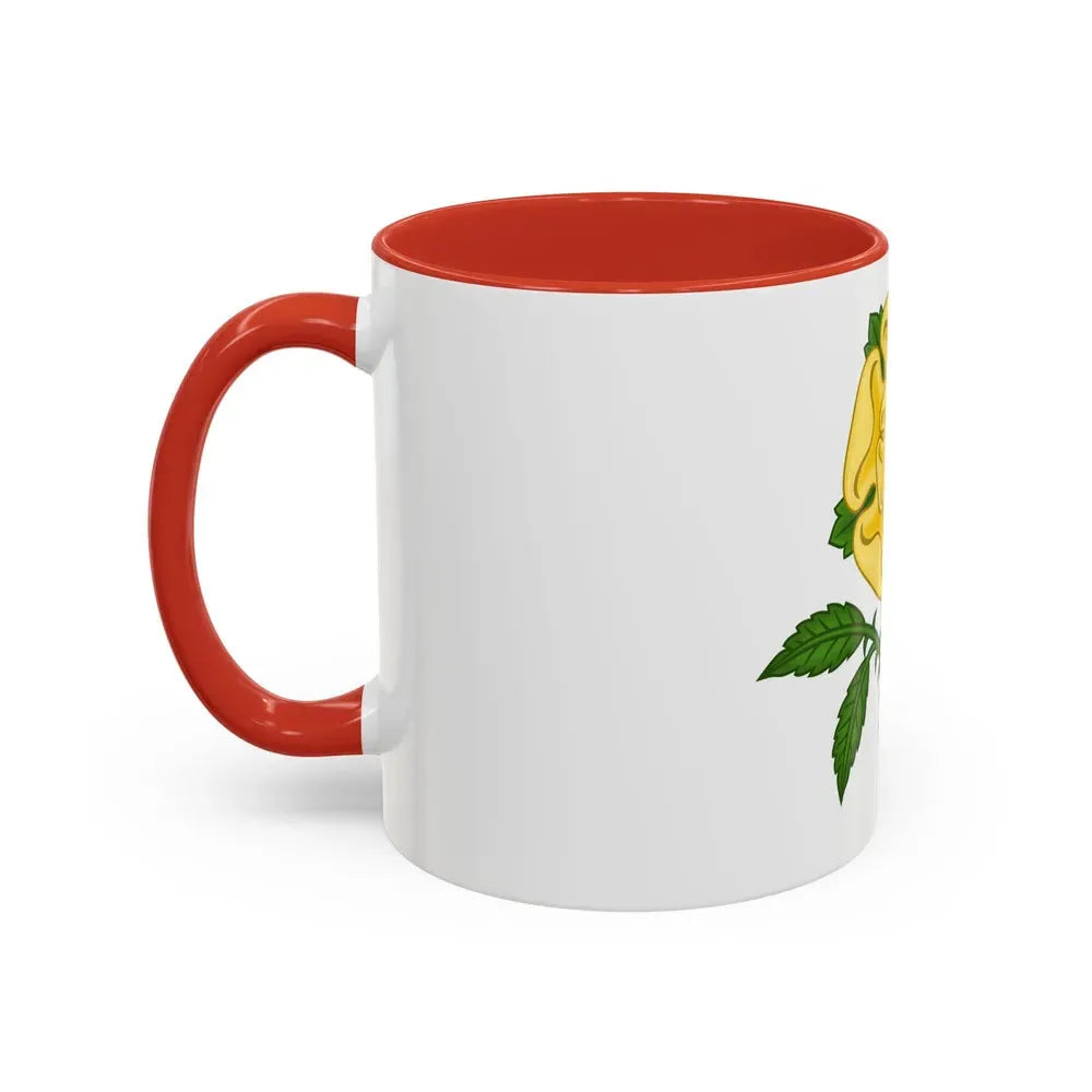 Golden Rose Badge - Accent Coffee Mug - Go Mug Yourself