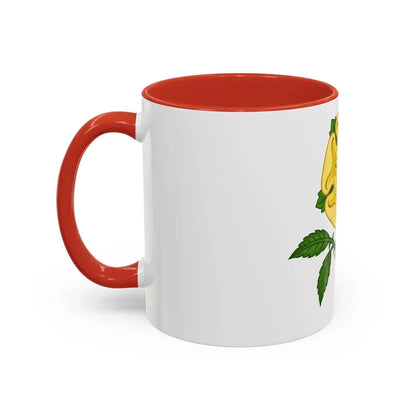 Golden Rose Badge - Accent Coffee Mug - Go Mug Yourself