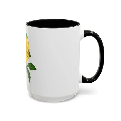 Golden Rose Badge - Accent Coffee Mug - Go Mug Yourself