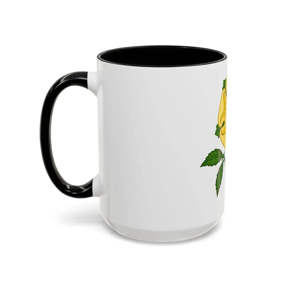 Golden Rose Badge - Accent Coffee Mug - Go Mug Yourself