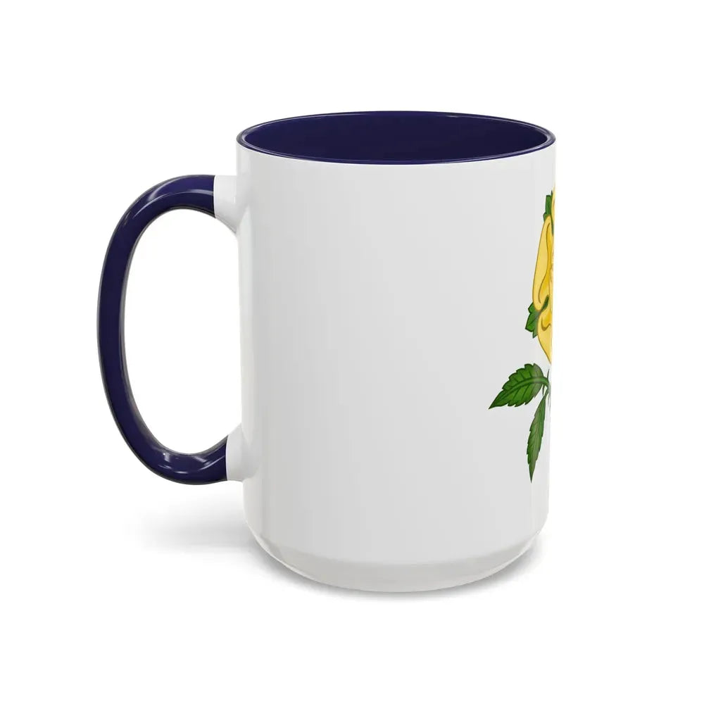 Golden Rose Badge - Accent Coffee Mug - Go Mug Yourself