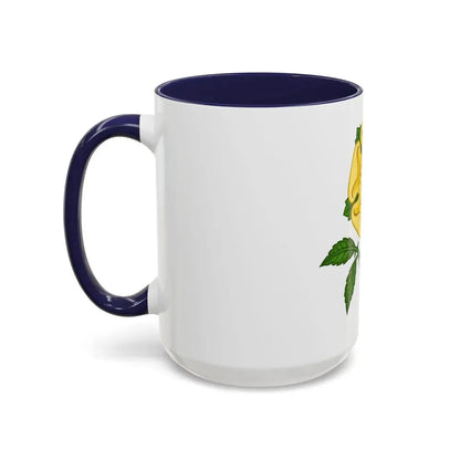 Golden Rose Badge - Accent Coffee Mug - Go Mug Yourself