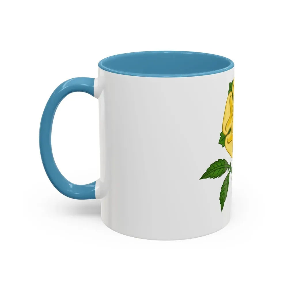 Golden Rose Badge - Accent Coffee Mug - Go Mug Yourself