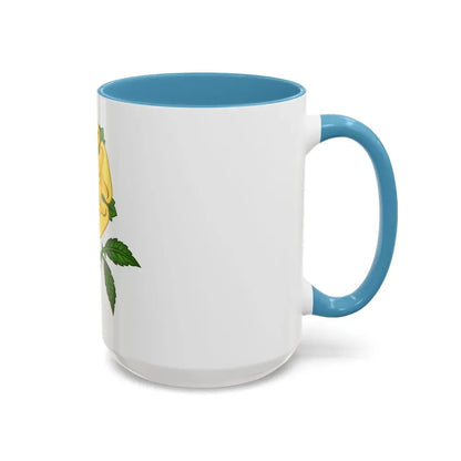 Golden Rose Badge - Accent Coffee Mug - Go Mug Yourself