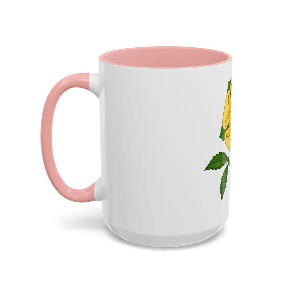 Golden Rose Badge - Accent Coffee Mug - Go Mug Yourself