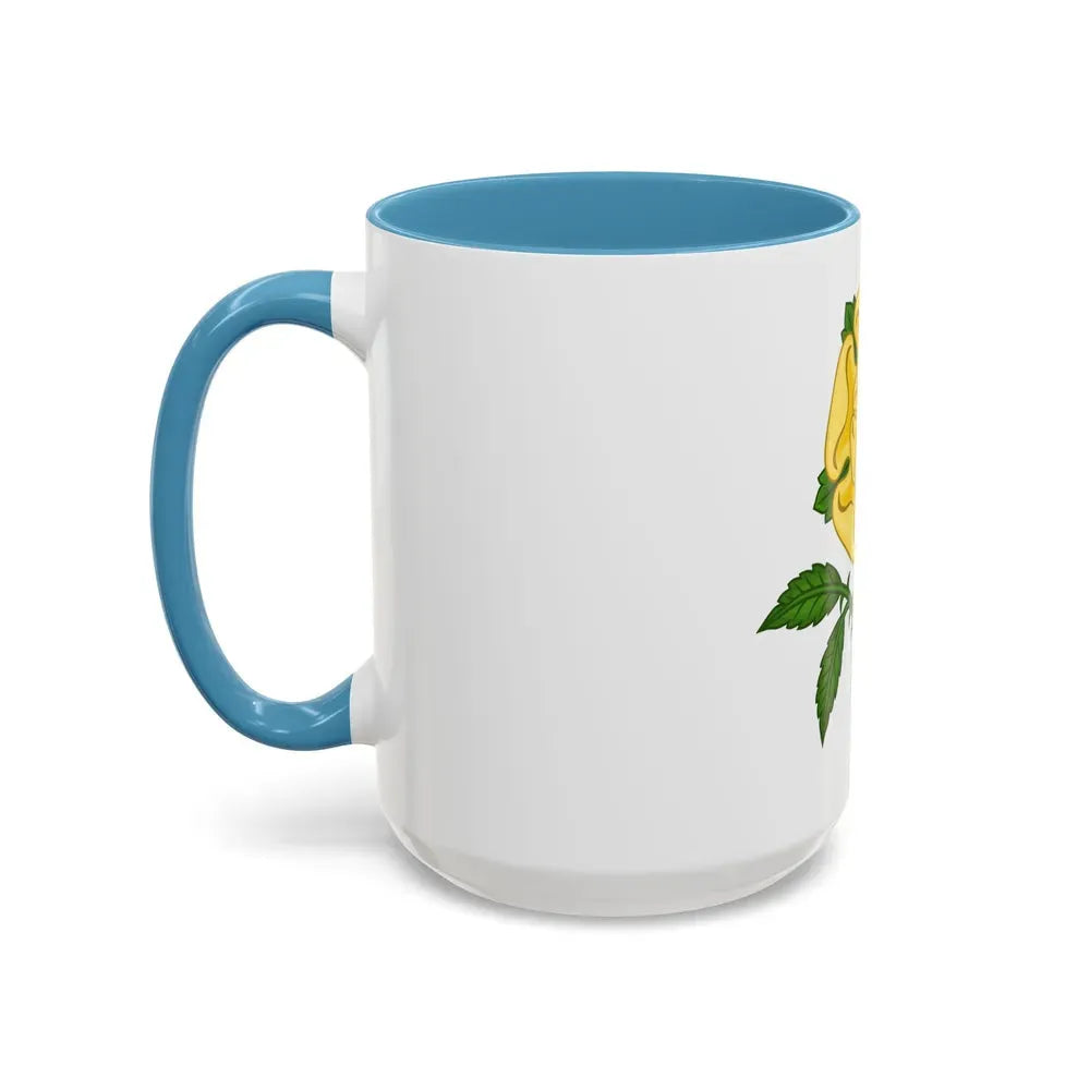 Golden Rose Badge - Accent Coffee Mug - Go Mug Yourself