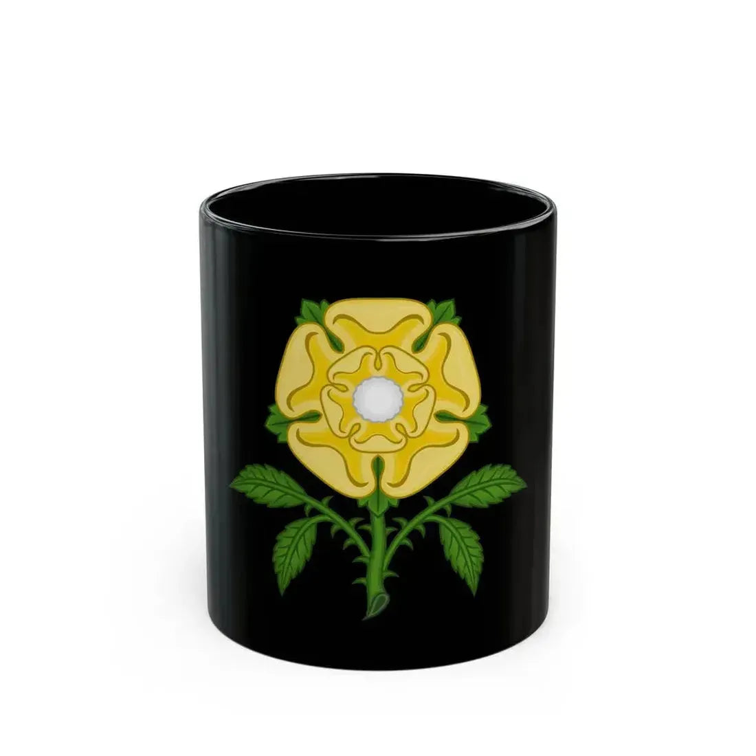 Golden Rose Badge - Black Coffee Mug 11oz - Go Mug Yourself