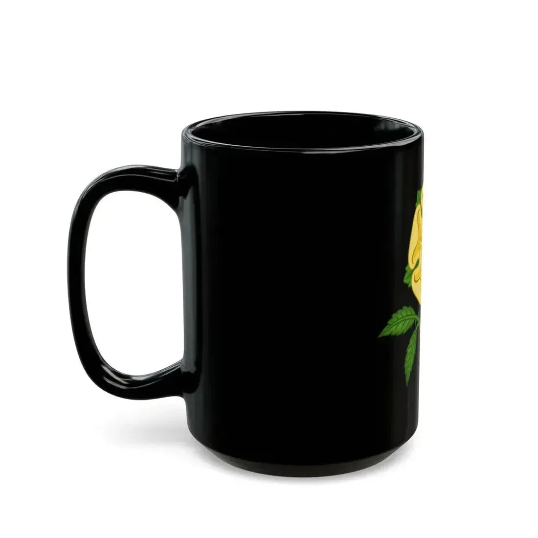 Golden Rose Badge - Black Coffee Mug - Go Mug Yourself