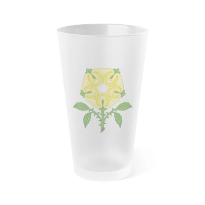 Golden Rose Badge - Frosted Pint Glass 16oz-16oz-Frosted-Go Mug Yourself