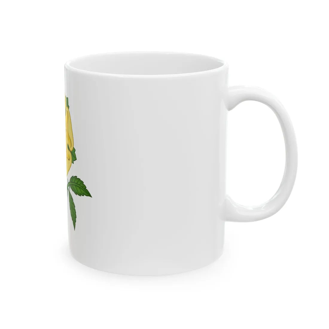 Golden Rose Badge - White Coffee Mug - Go Mug Yourself