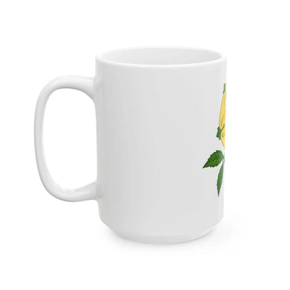 Golden Rose Badge - White Coffee Mug - Go Mug Yourself