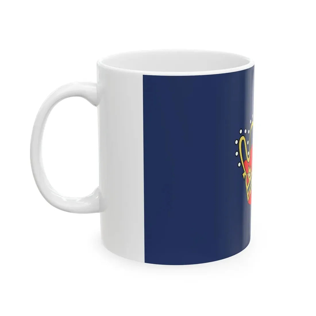 Goldene Krone im Blauen Meer (Germany) White Coffee Mug - Go Mug Yourself