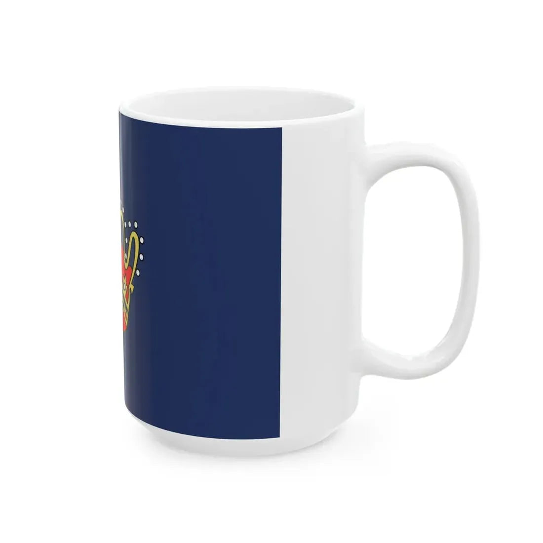 Goldene Krone im Blauen Meer (Germany) White Coffee Mug - Go Mug Yourself