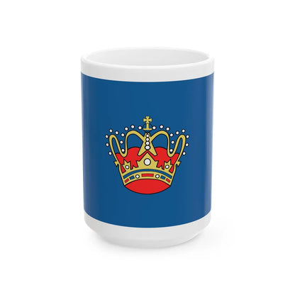Goldene Krone im Blauen Meer variant (Germany) White Coffee Mug 15oz - Go Mug Yourself