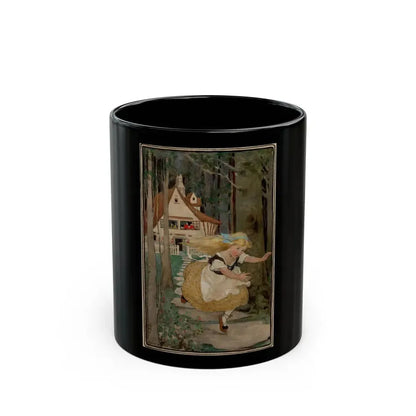 Goldilocks and the Three Bears, Swift's Premium Soap Products calendar illustration, 1916 - Black Coffee Mug 11oz - Go Mug Yourself