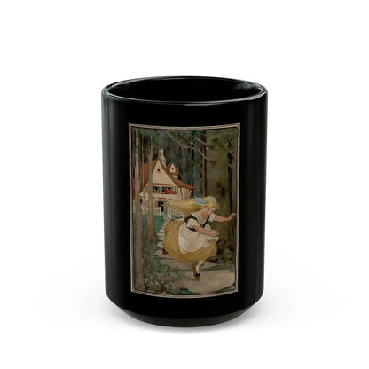 Goldilocks and the Three Bears, Swift's Premium Soap Products calendar illustration, 1916 - Black Coffee Mug 15oz - Go Mug Yourself