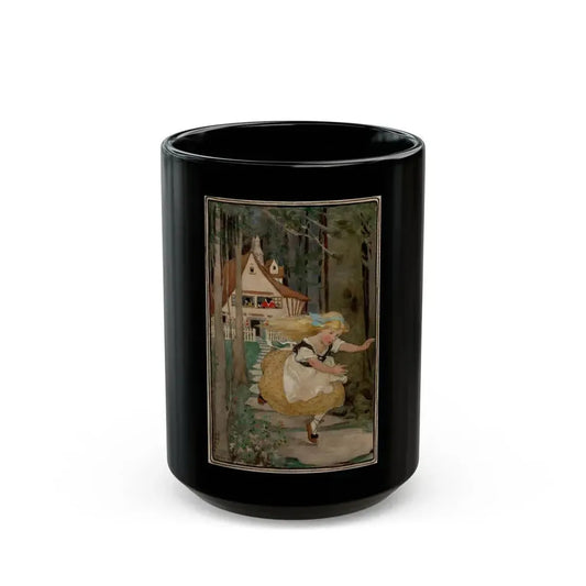 Goldilocks and the Three Bears, Swift's Premium Soap Products calendar illustration, 1916 - Black Coffee Mug 15oz - Go Mug Yourself