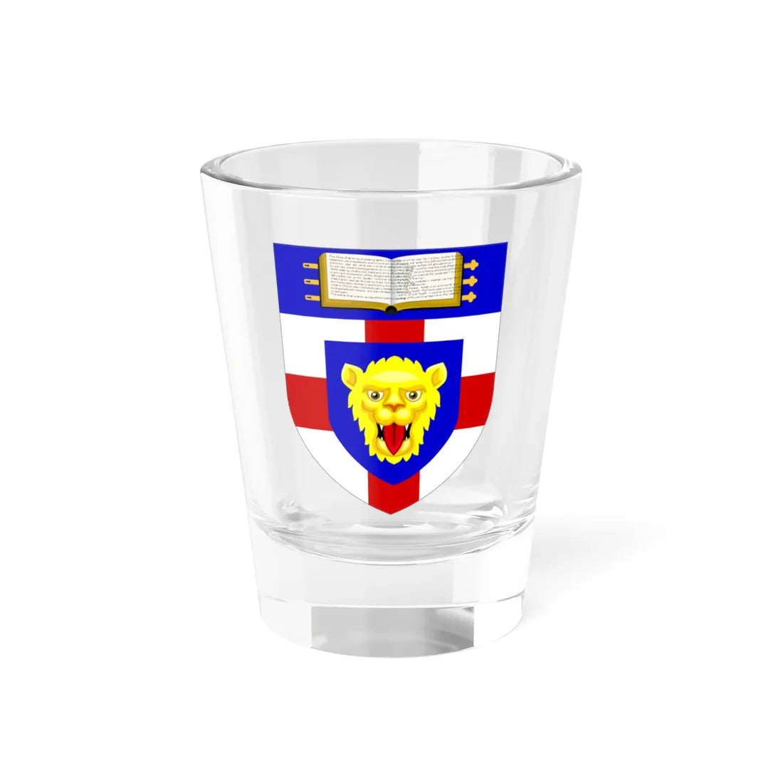 Goldsmiths College London arms (United Kingdom) (Coat of Arms) Shot Glass 1.5oz 1.5oz - Go Mug Yourself