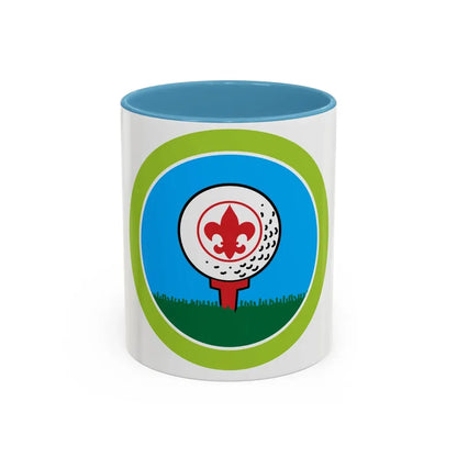 Golf (Boy Scout Merit Badge) Accent Coffee Mug 11oz Light Blue - Go Mug Yourself