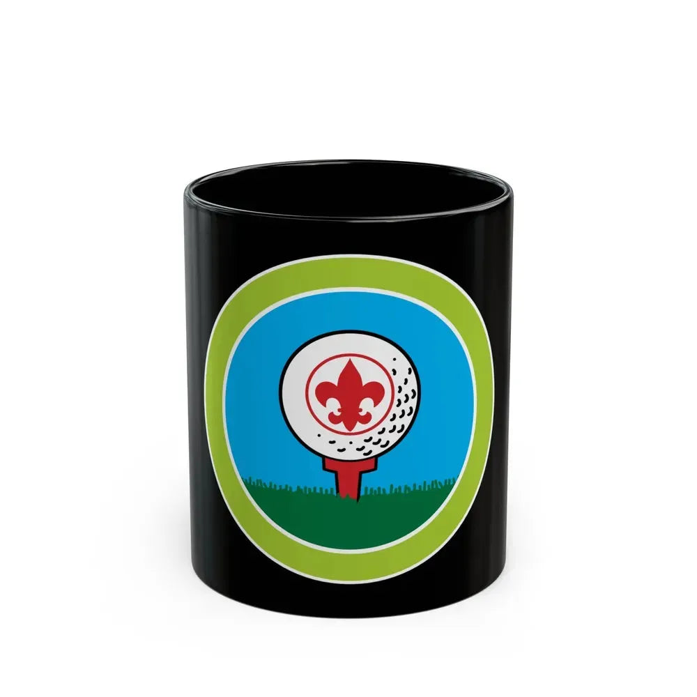 Golf (Boy Scout Merit Badge) Black Coffee Mug 11oz - Go Mug Yourself