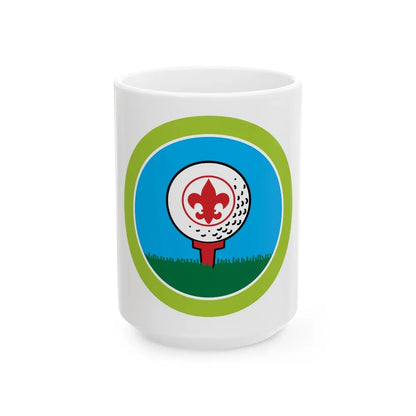 Golf (Boy Scout Merit Badge) White Coffee Mug-15oz-Go Mug Yourself