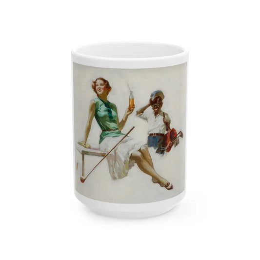 Golfers, Orange Crush advertisement, circa 1930 - White Coffee Mug-15oz-Go Mug Yourself