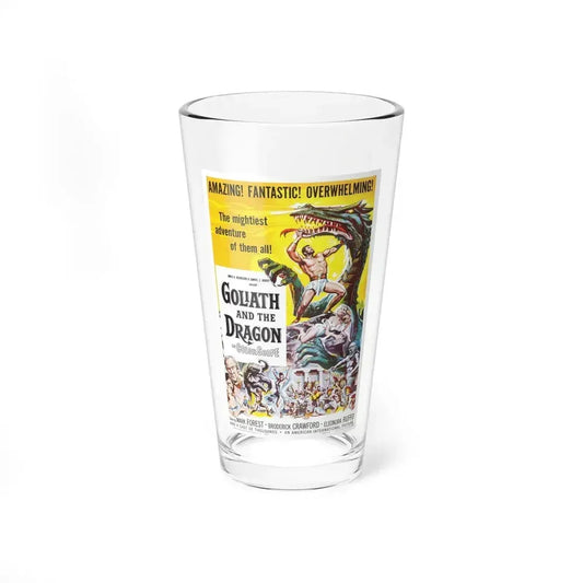 GOLIATH AND THE DRAGON 1960 Movie Poster - Pint Glass 16oz 16oz - Go Mug Yourself