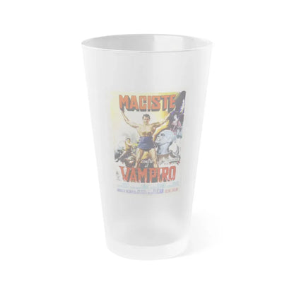 GOLIATH AND THE VAMPIRES (ITALIAN) 2 1961 Movie Poster - Frosted Pint Glass 16oz Default Title - Go Mug Yourself