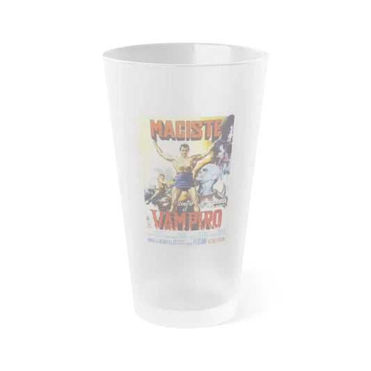 GOLIATH AND THE VAMPIRES (ITALIAN) 2 1961 Movie Poster - Frosted Pint Glass 16oz Default Title - Go Mug Yourself
