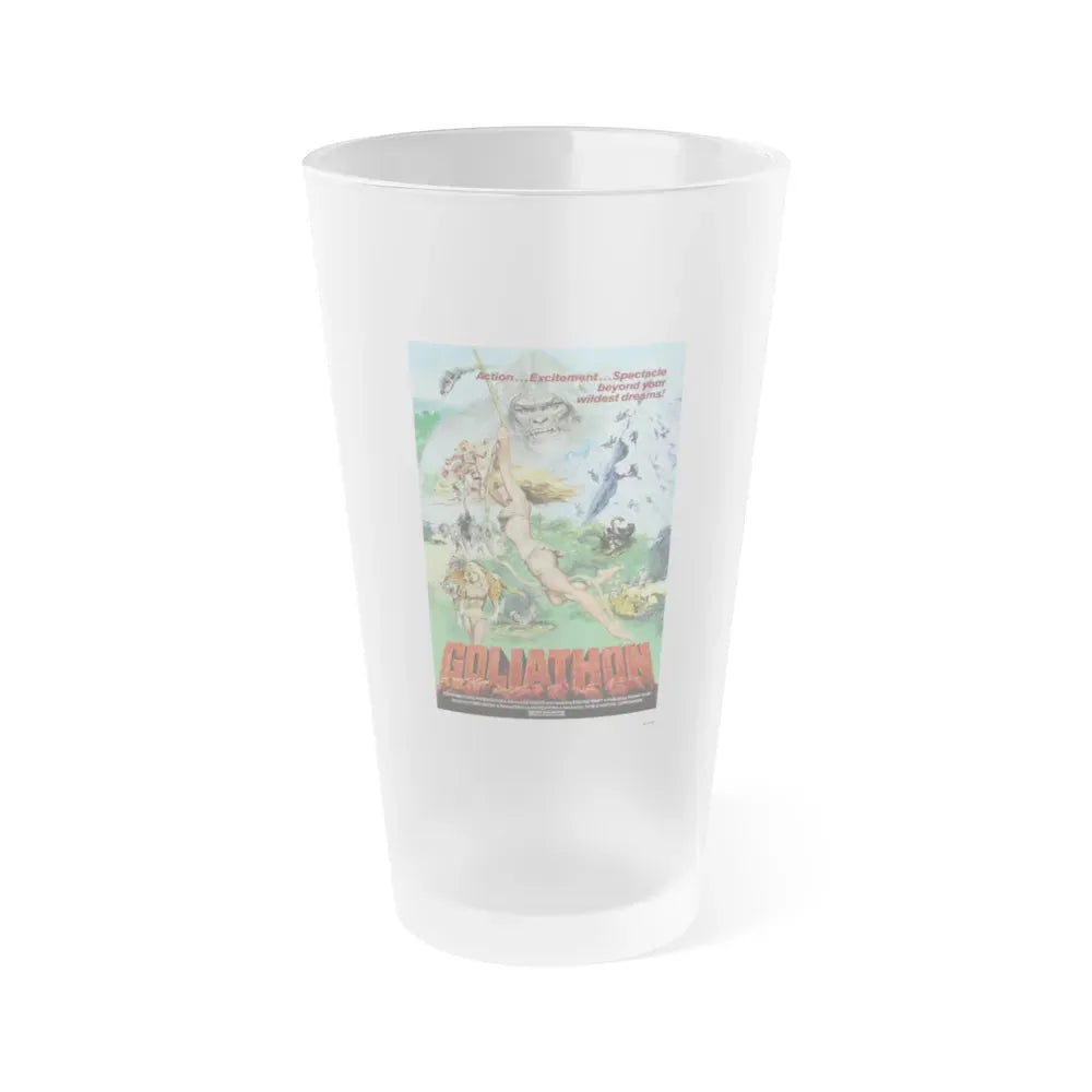 GOLIATHON (THE MIGHTY PEKING MAN) 1977 Movie Poster - Frosted Pint Glass 16oz Default Title - Go Mug Yourself