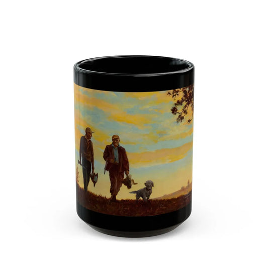 Gone Hunting, Osbourne Calendar Company illustration, 1943 - Black Coffee Mug-15oz-Go Mug Yourself