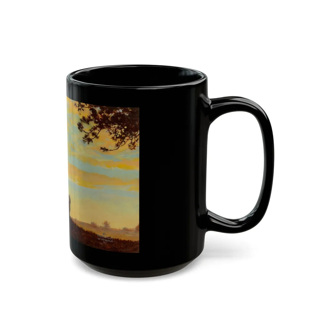 Gone Hunting, Osbourne Calendar Company illustration, 1943 - Black Coffee Mug-Go Mug Yourself