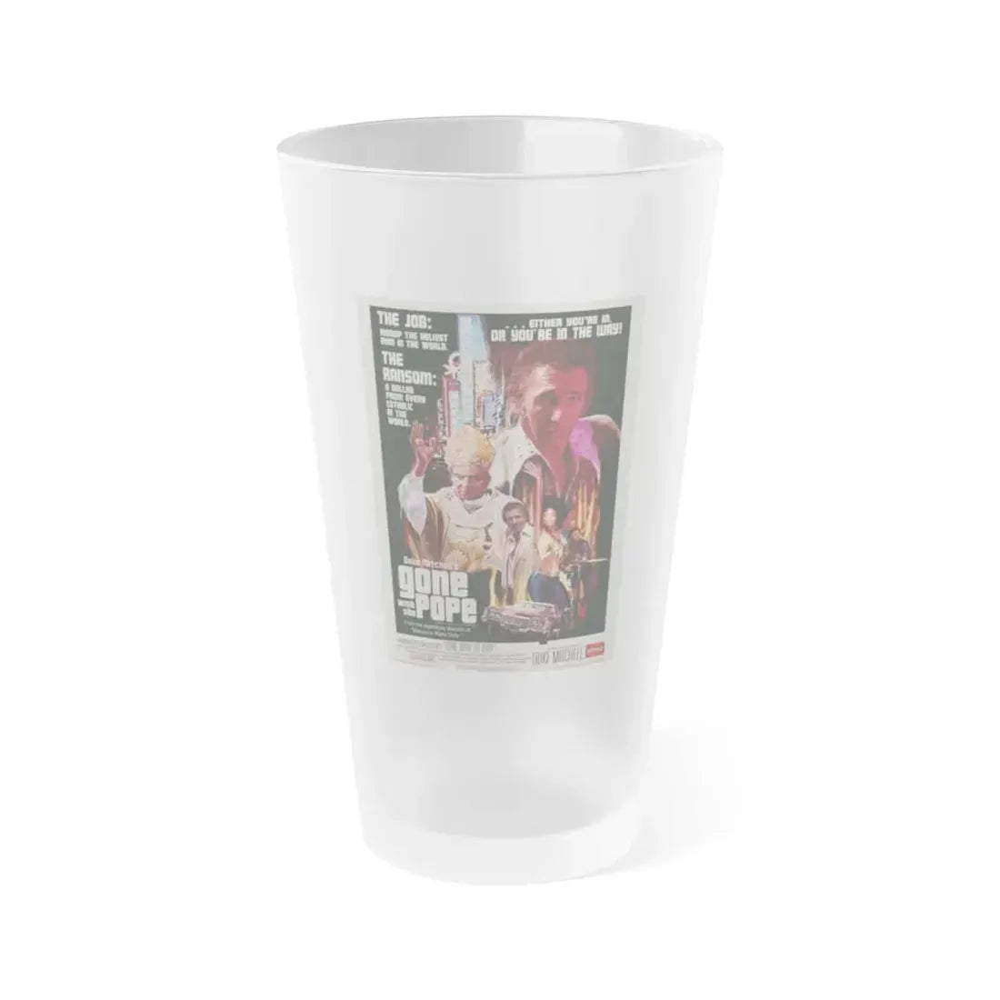 GONE WITH THE POPE 1976 Movie Poster - Frosted Pint Glass 16oz Default Title - Go Mug Yourself