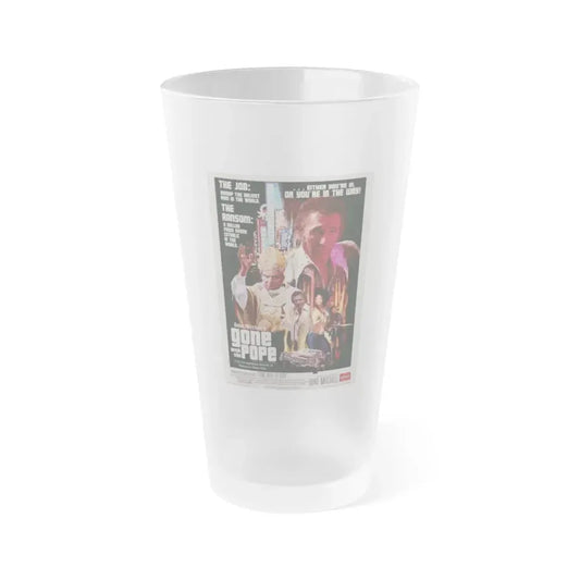 GONE WITH THE POPE 1976 Movie Poster - Frosted Pint Glass 16oz Default Title - Go Mug Yourself