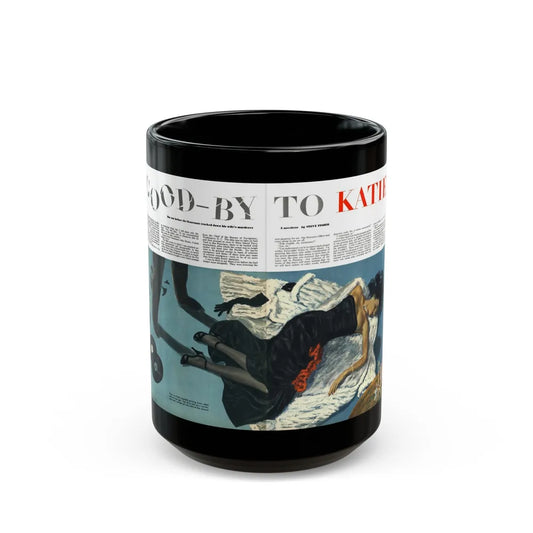 Good-by to Katie, Esquire, August 1951 - Black Coffee Mug-15oz-Go Mug Yourself