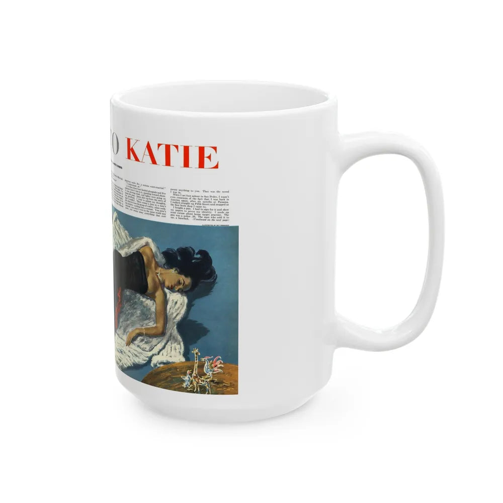 Good-by to Katie, Esquire, August 1951 - White Coffee Mug-Go Mug Yourself