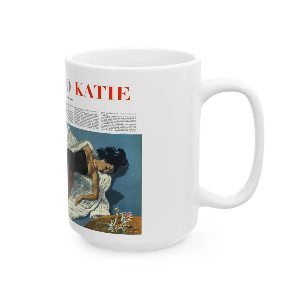 Good-by to Katie, Esquire, August 1951 - White Coffee Mug - Go Mug Yourself