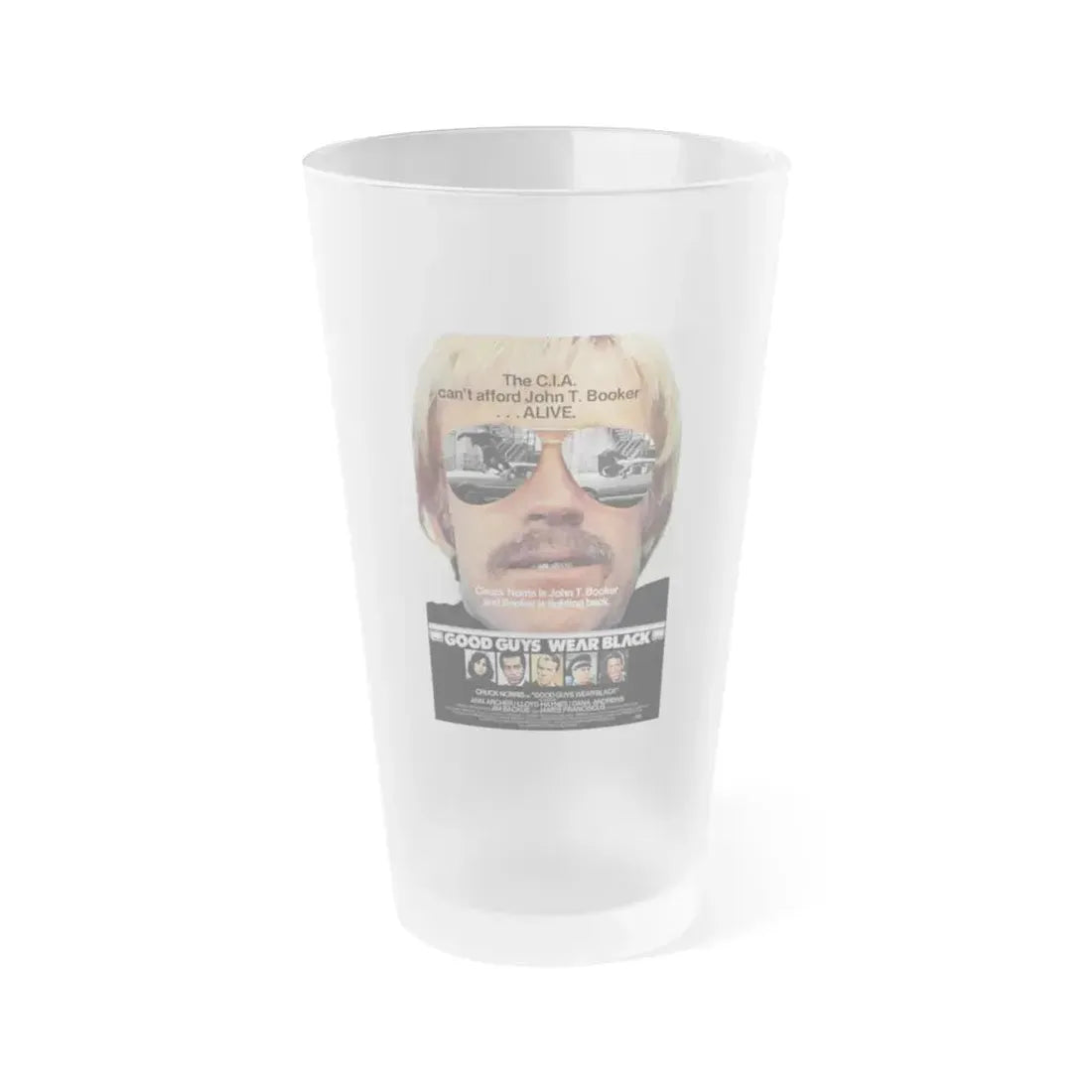 GOOD GUYS WEAR BLACK 1978 Movie Poster - Frosted Pint Glass 16oz Default Title - Go Mug Yourself