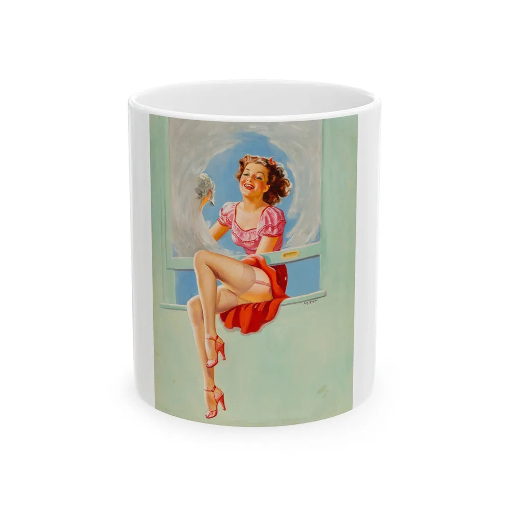 Good Looking calendar illustration, 1946 - White Coffee Mug-11oz-Go Mug Yourself