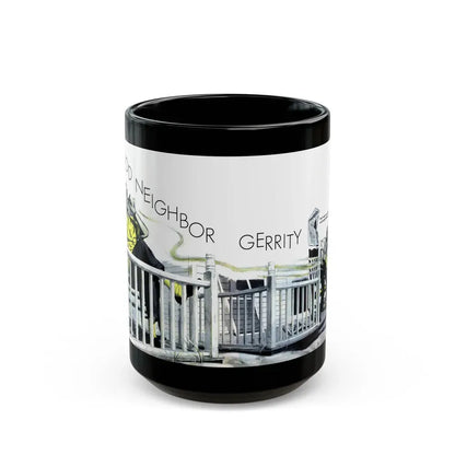 Good Neighbor Gerrity, Woman's Day, September 1947 - Black Coffee Mug 15oz - Go Mug Yourself