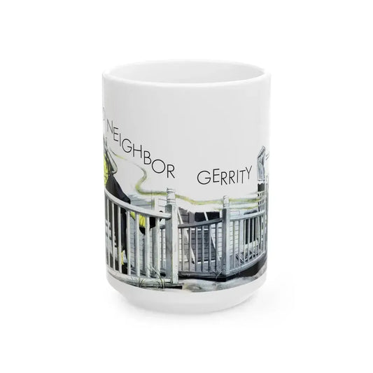 Good Neighbor Gerrity, Woman's Day, September 1947 - White Coffee Mug 15oz - Go Mug Yourself