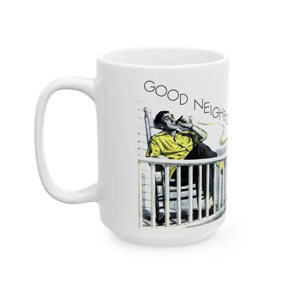 Good Neighbor Gerrity, Woman's Day, September 1947 - White Coffee Mug - Go Mug Yourself