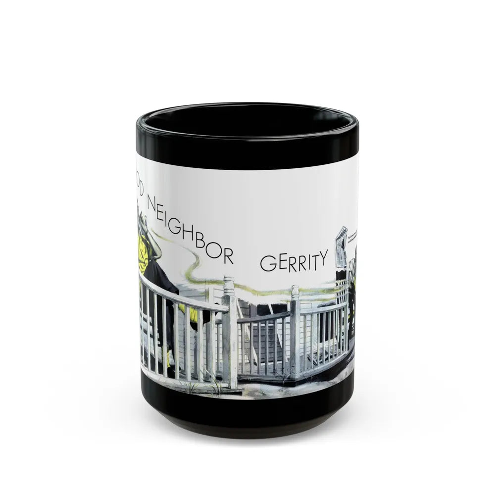 Good Neighbor Gerrity, Woman's Day, September 1947 - Black Coffee Mug-15oz-Go Mug Yourself