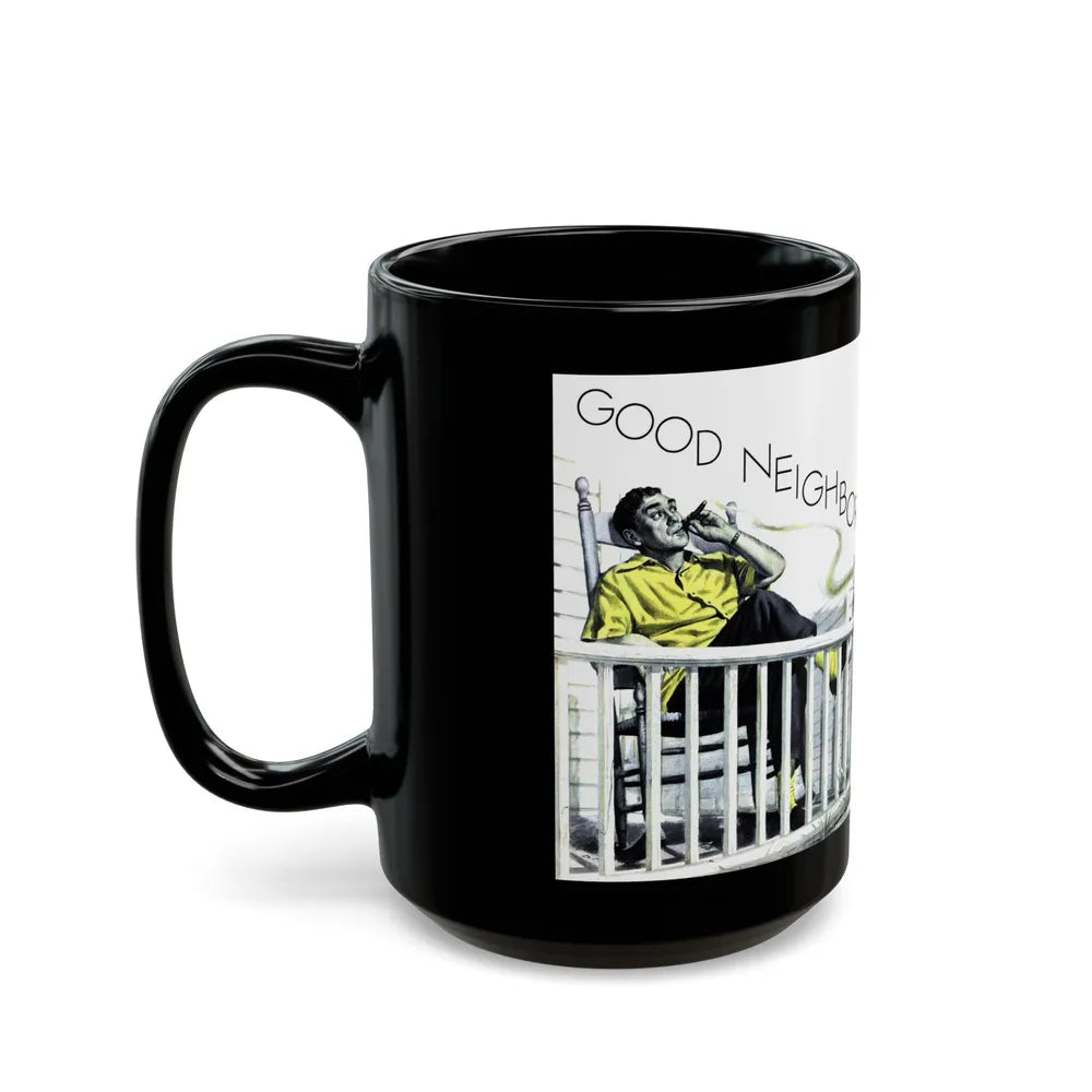 Good Neighbor Gerrity, Woman's Day, September 1947 - Black Coffee Mug-Go Mug Yourself