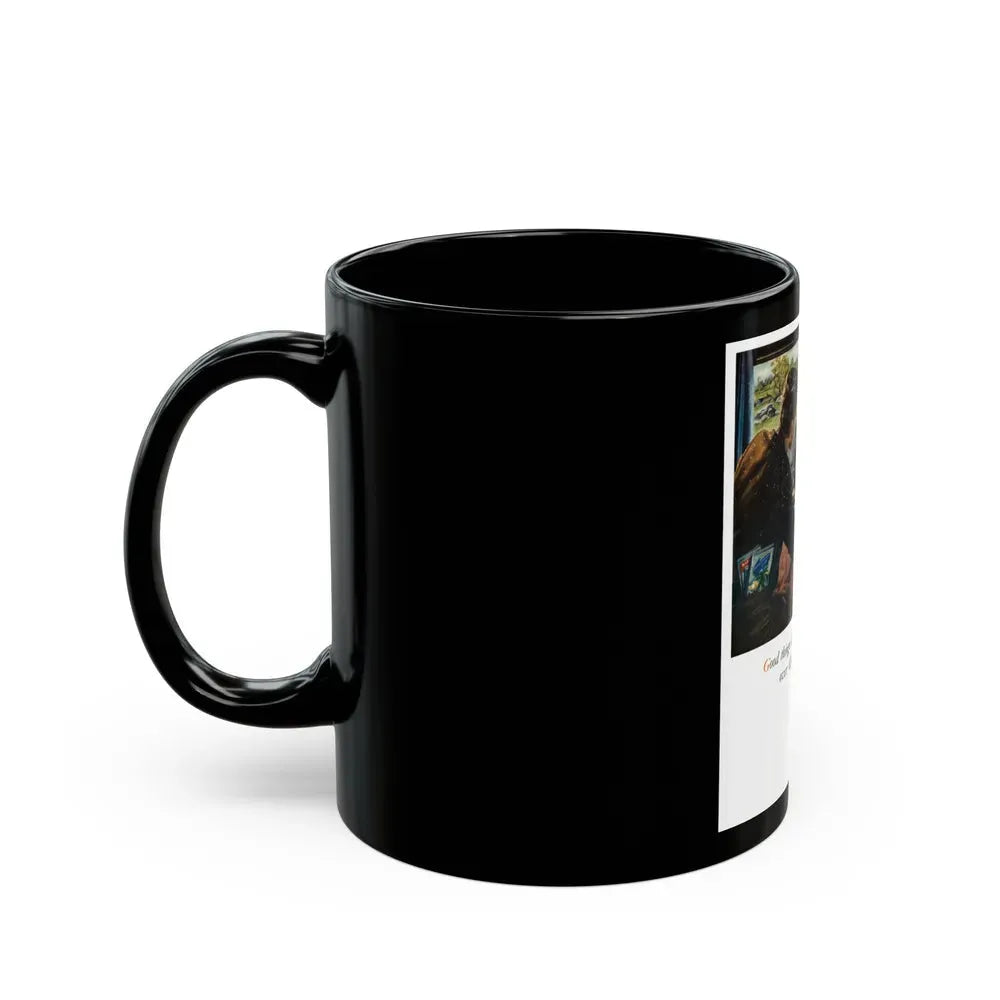 Good things happen over Coffee..., 1948 - Black Coffee Mug - Go Mug Yourself
