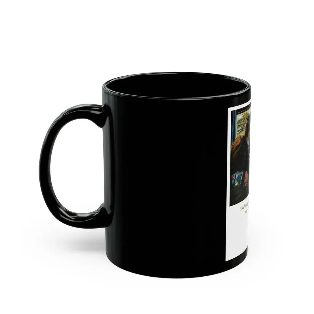 Good things happen over Coffee..., 1948 - Black Coffee Mug - Go Mug Yourself