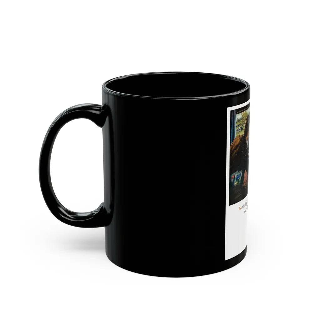 Good things happen over Coffee..., 1948 - Black Coffee Mug-Go Mug Yourself